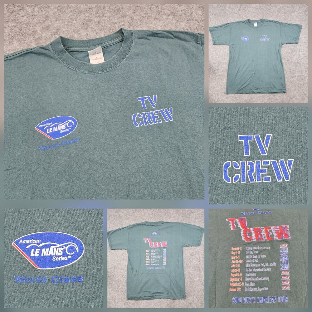 VTG Y2K American‎ Le Mans Racing Series World Class Mens L Large TV Crew T Shirt